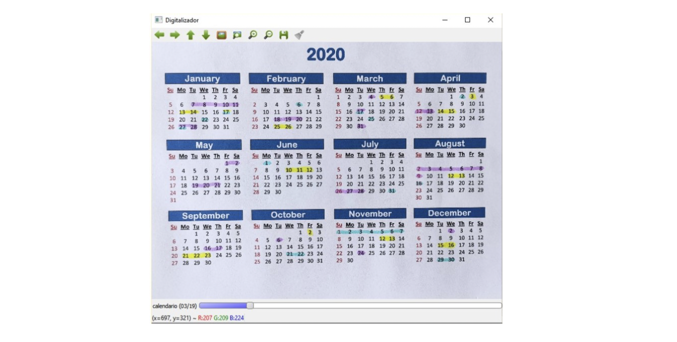 Figure 3 - Test calendar